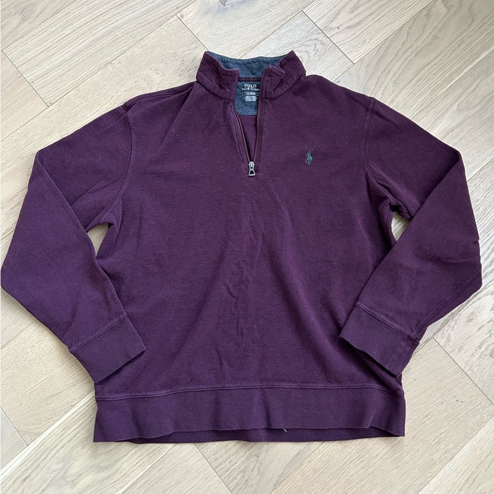 Polo by Ralph Lauren Men's Burgundy Sweater Half Zip L